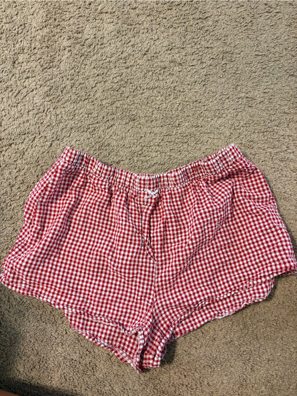 Altar'd State Red Gingham Athletic Shorts